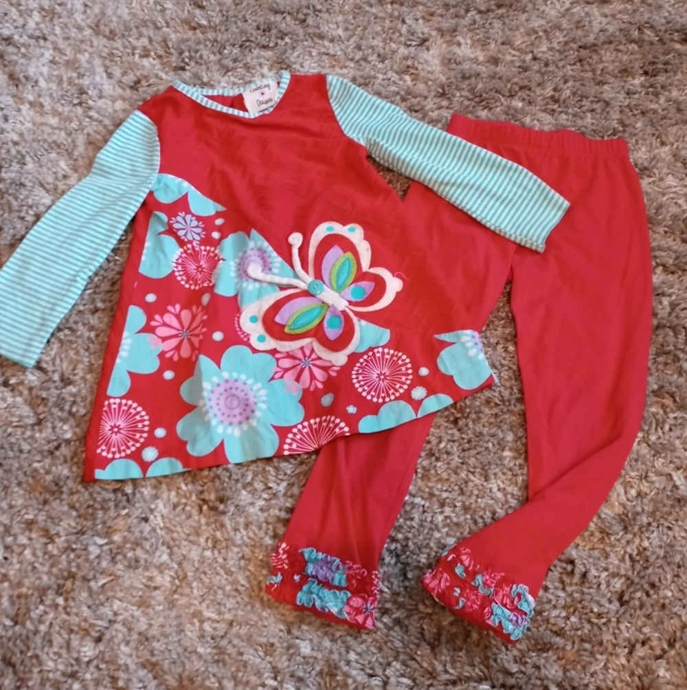 Counting daisies red and blue matching set